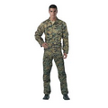 Adult Woodland Digital Camouflage Long Sleeve Flightsuit (S to XL)